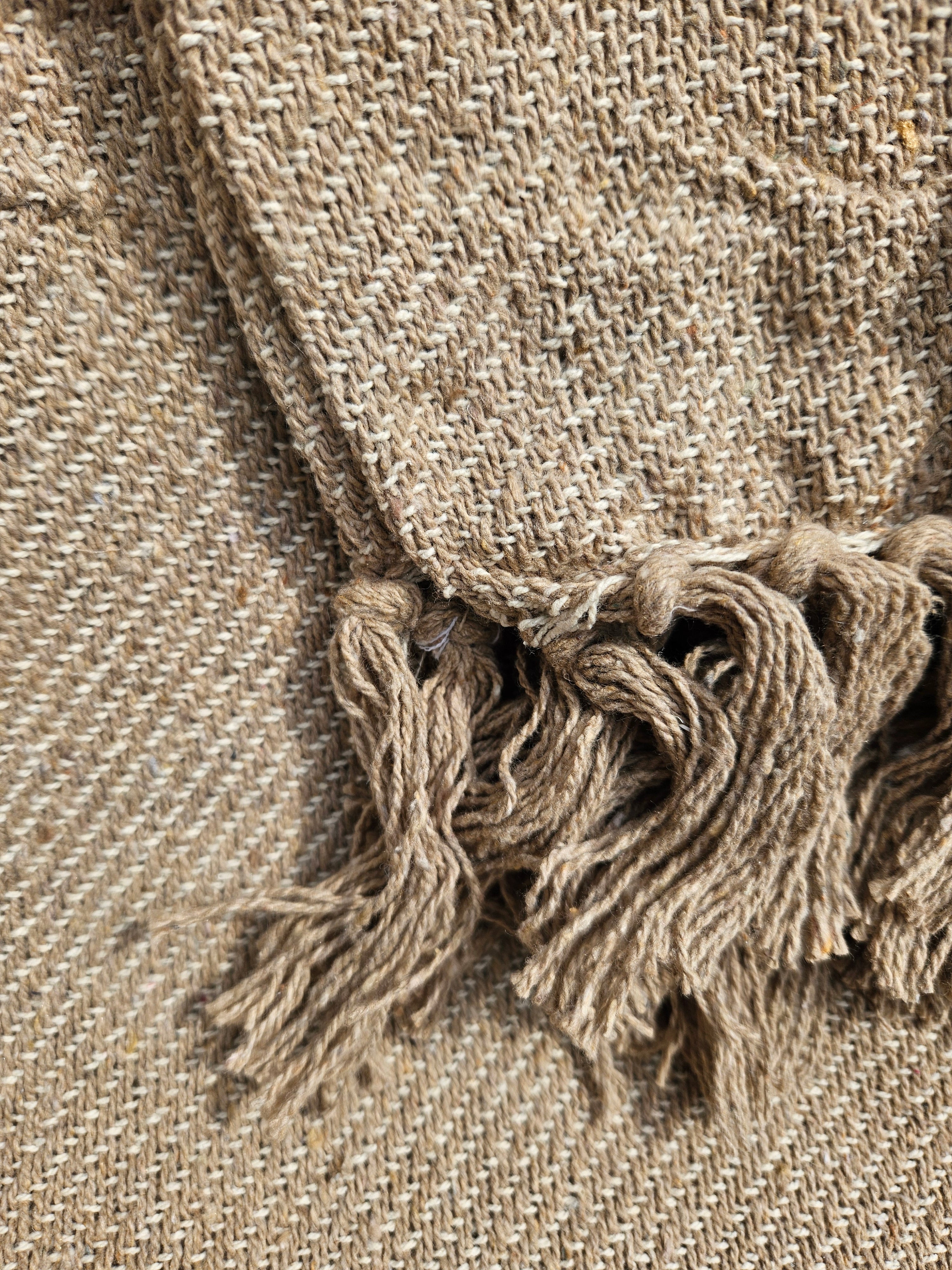 Take a Plaid Bo Beige 125x150cm | Genanvendt bomuld
