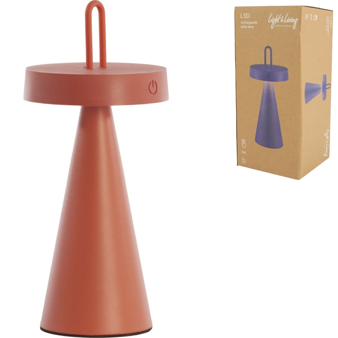 Light & Living bordlampe Ankenta terra LED genopladelig Terra 28,5 cm