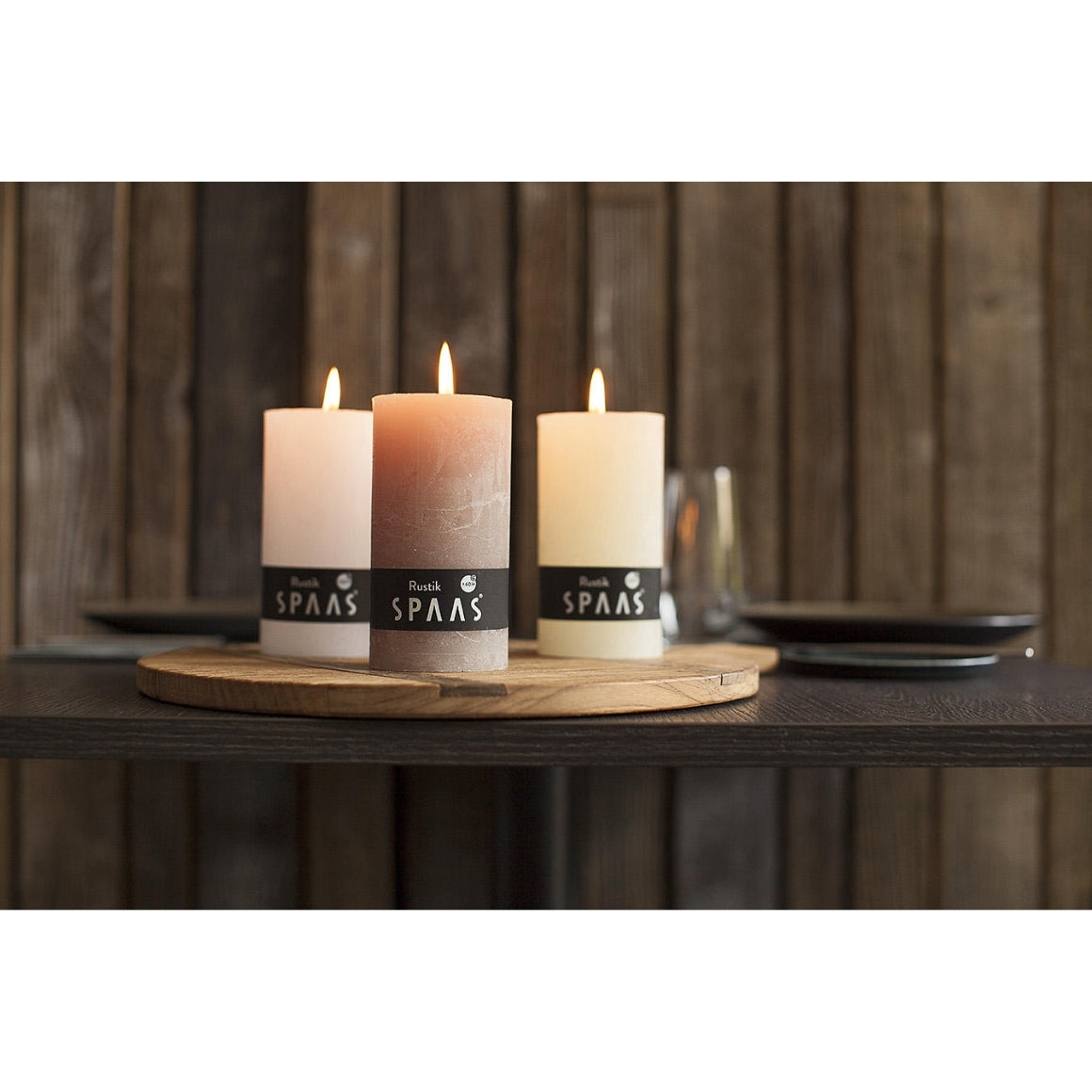 Spaas bloklys, brun, 7x13 cm (60 timer)