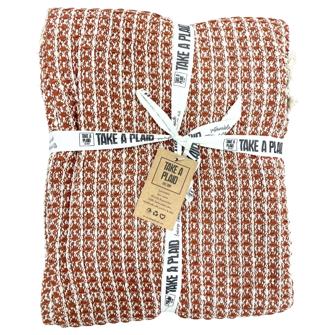 Take a Plaid Freja Rust 125x150cm | Genanvendt bomuld