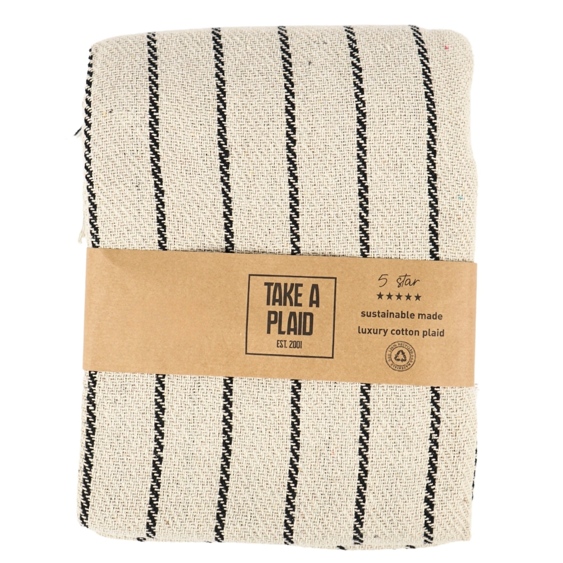 Take a Plaid Kaj Beige 125x150cm | Genanvendt bomuld
