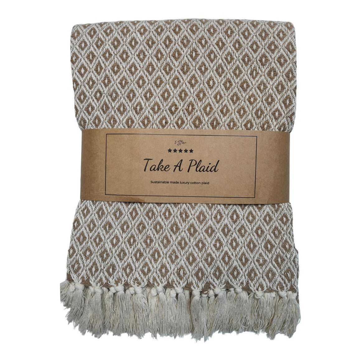 Take a Plaid Maja Beige 130x180cm | Genanvendt bomuld