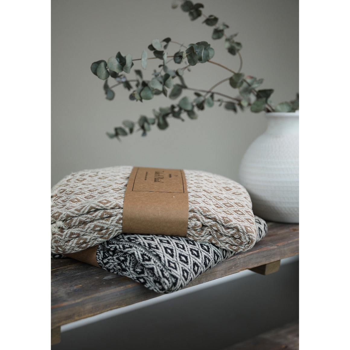 Take a Plaid Maja Beige 130x180cm | Genanvendt bomuld
