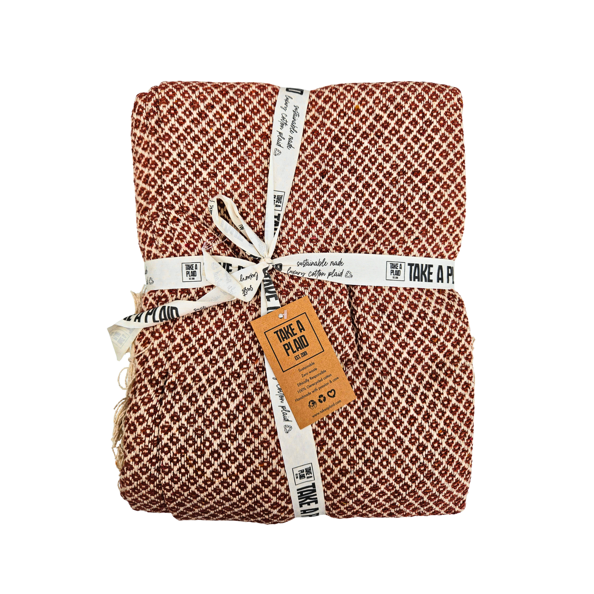 Take a Plaid Dani Rust 125x150cm | Genanvendt bomuld
