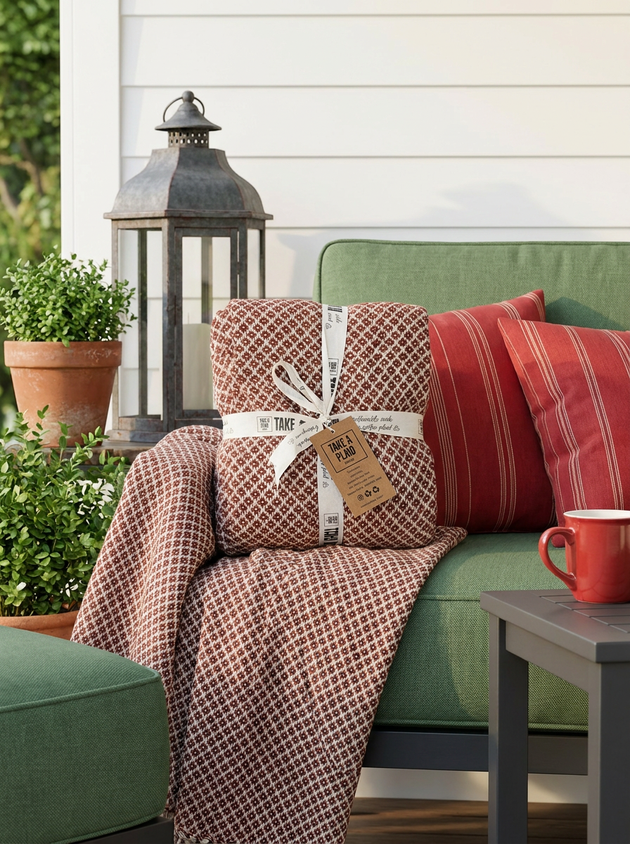 Take a Plaid Dani Rust 125x150cm | Genanvendt bomuld